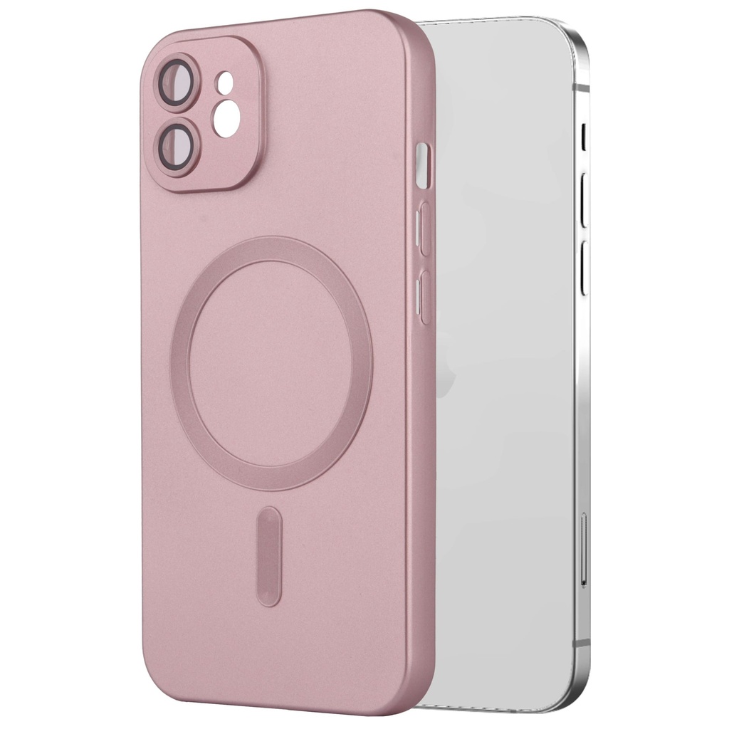 Mobia MagSafe suoja iPhone 12, ruusukulta