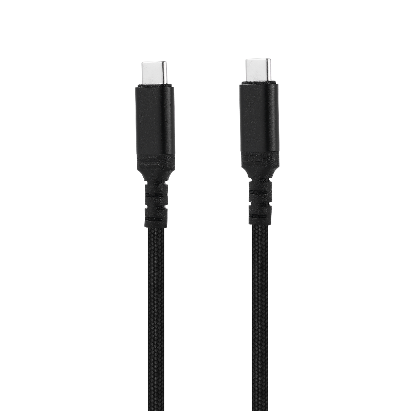 Mobia punottu kaapeli USB-C -> USB-C, 60W, 5 Gbps, 0,5m, musta
